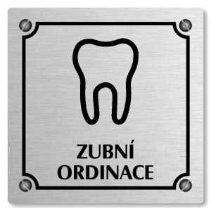 Zubní ordinace, 80x80mm, stříbrná, Kansas